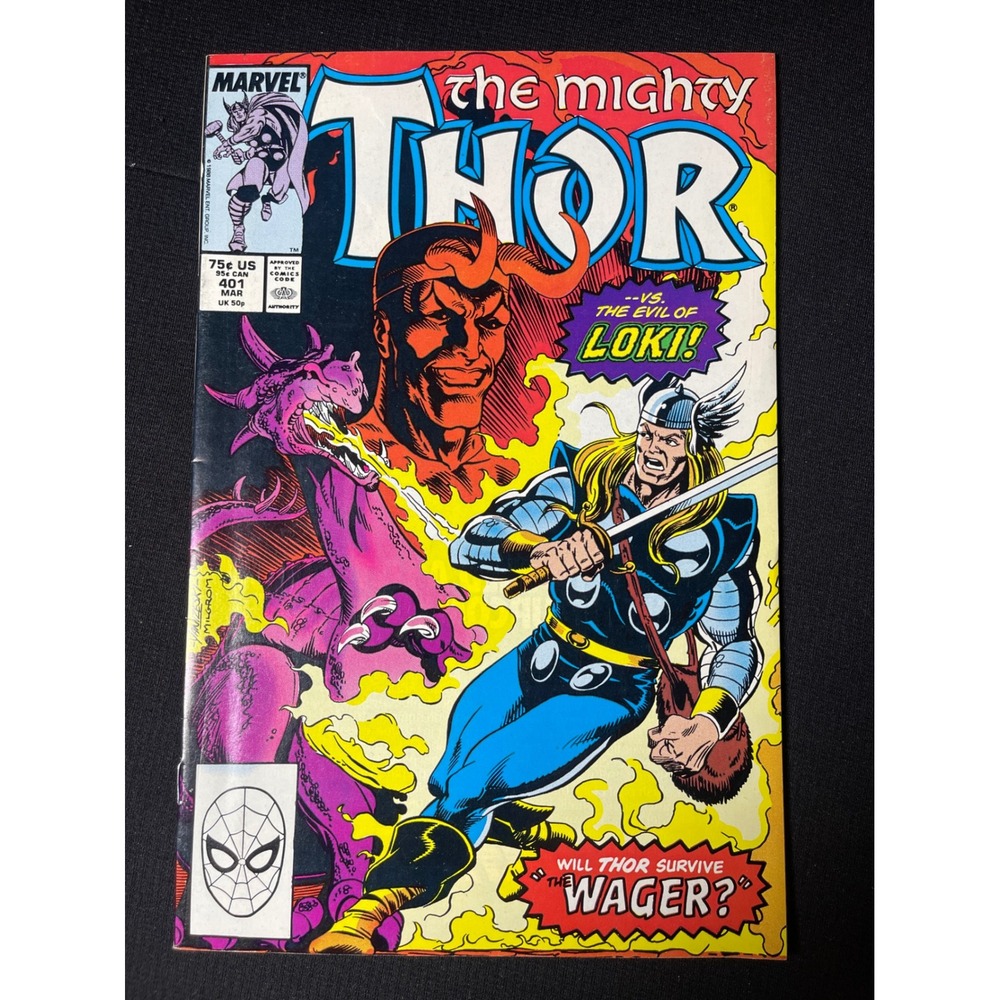 The‎ Mighty Thor Comic Book 401 Featuring Loki and Dragon